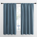 NICETOWN Kitchen Curtains, Short Blackout Curtains & Drapes, Smoky Blue by NICETOWN