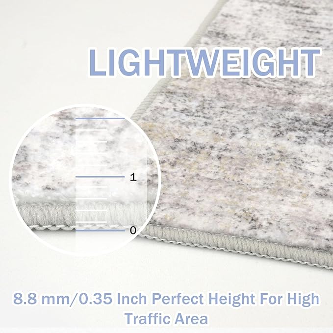 IOHOUZE Abstract Runner Rug 2x5 Ft Washable Runners - Image 4