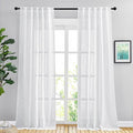 NICETOWN White Sheer Curtains for Living Room Extra Long 95" L, Rod Pocket & by NICETOWN