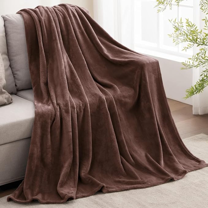 BEDELITE Fleece Blanket Brown Full Blankets - Image 8