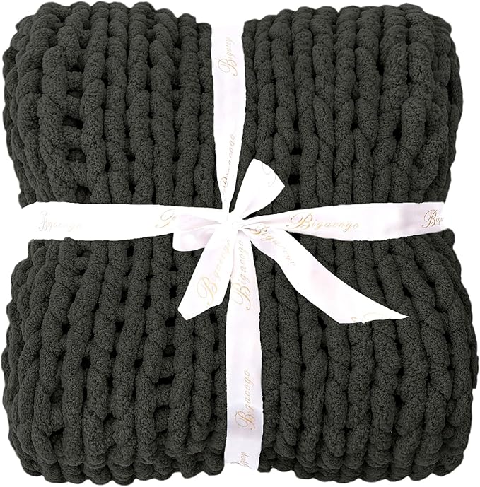 Bigacogo Chunky Knit Throw Blanket - Image 7