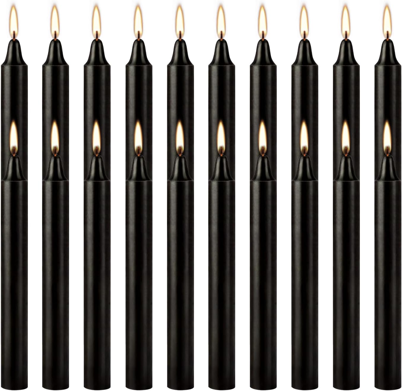 Unscented Black Spell Chime Candle-4 Inch Tall Taper Candles-20 Pcs Chime Candles, Mini Smokeless Candles for Rituals, Prayer,Dinners, Parties, Ceremonies, Shabbat