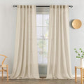 MIULEE Linen Curtains 96 Inch Length 2 Panels by MIULEE