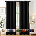MIULEE Black Blackout Curtains for Bedroom Living Room 84 Inches Long 2 Panels by MIULEE