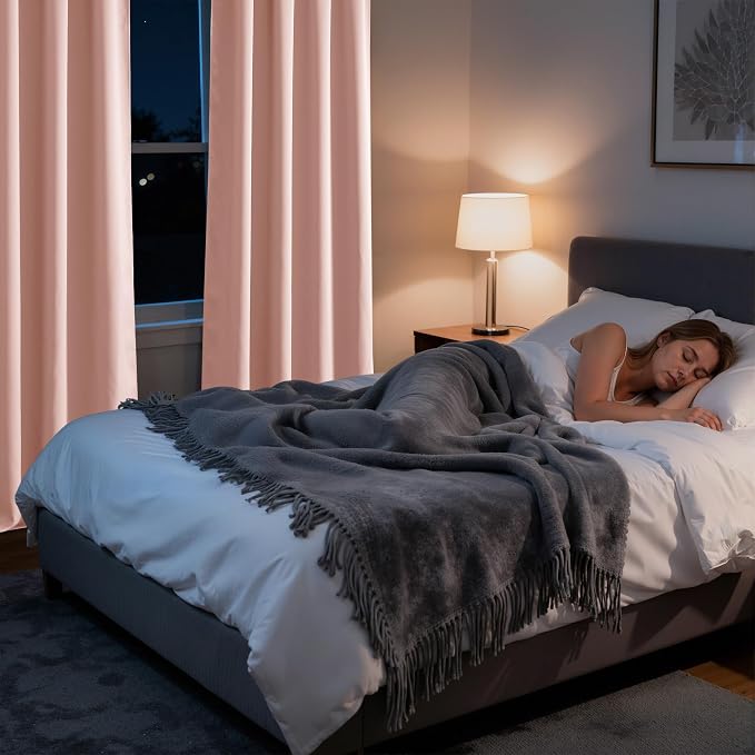 RYB HOME Bedroom Blackout Curtains 54 inches Long, 100% Blackout Thermal - Image 5