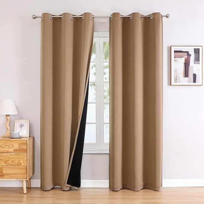 ChrisDowa 100% Blackout Curtains 72 inch Long by ChrisDowa