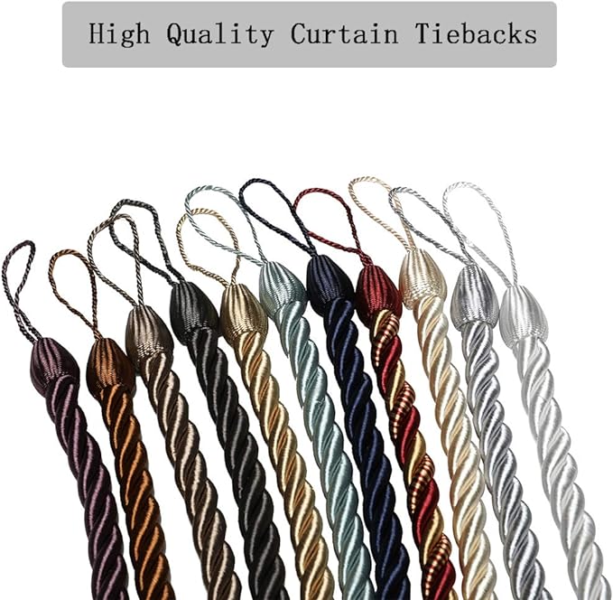 BEL AVENIR Curtain Tiebacks Ropes Tie-Backs, Handmade Curtain Holdbacks - Image 5