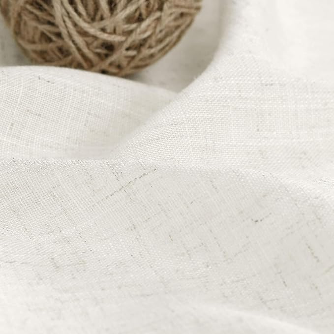 Nanspring 45 Inch Short Window Linen Curtains, - Image 4