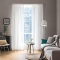 MIULEE 2 Panels Solid Color White Sheer Window Curtains Elegant Window Voile by MIULEE