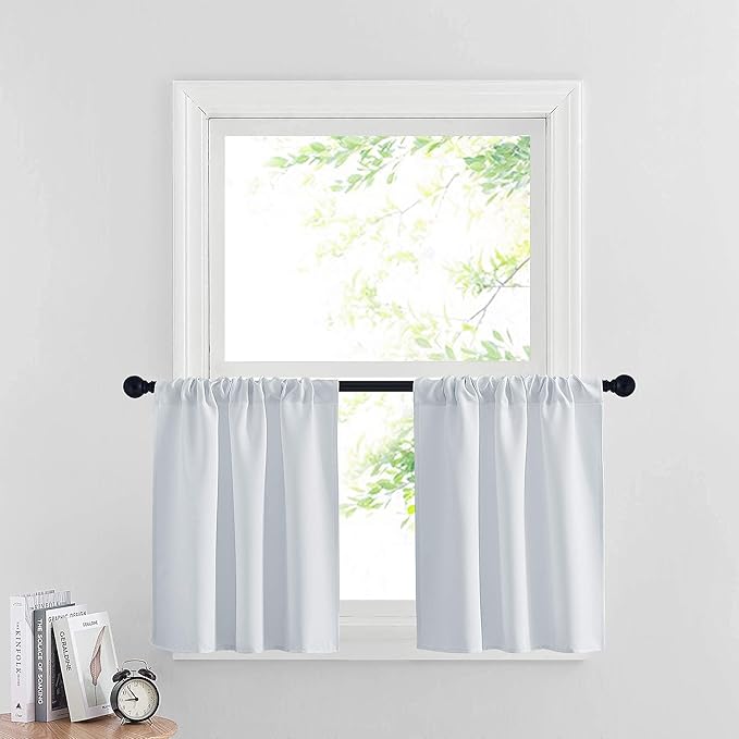RYB HOME Cafe Curtains 24 inch Length, RV Curtains by RYBHOME