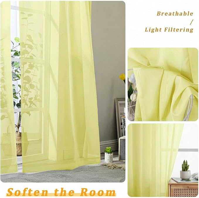 Gwine Sheer Curtains 96 Inches Long - Image 5