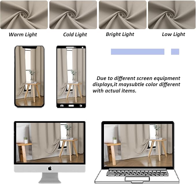 Simplebrand Ava Stone Short Blackout Curtains - Image 9