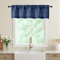 Valances for Windows, Light Filtering Faux Linen Textured Small Short Window by WelvetBLK