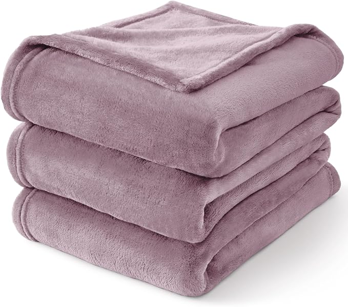 BEDELITE Fleece Blanket Twin Size Dusky Violet Throw Blankets - Image 8