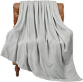 BEDELITE Fleece Blanket Light Grey Throw Blankets by BEDELITE
