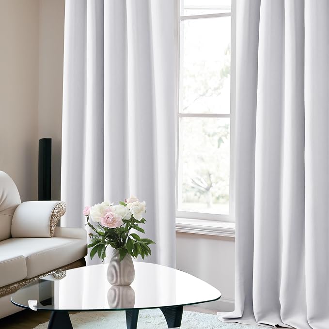 Deconovo Blackout Curtains, Thermal Insulated, W42 x L63 2 Panels, Back Tab - Image 5