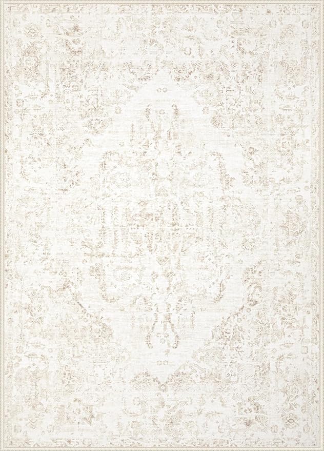 5x7 Area Rugs for Living Room: Washable Rug Vintage Large Rugs Soft Non Slip - Image 9