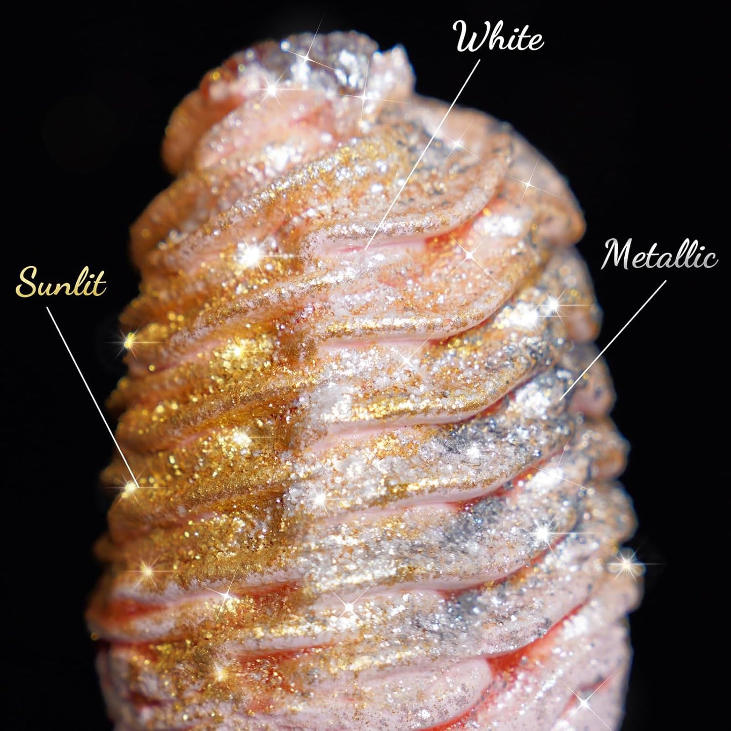 NiHome Edible Food-Grade Glimmer Powder Glitter Luster Dust Metallic Food Decorating Sprinkle Glimmery Dust for Drink Wine Beverage Cake Candy Dessert Bakery Restaurant Vegan (0.18oz/5g, White)