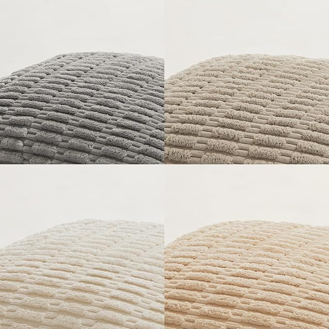 Fancy Homi 4 Packs Neutral Long Lumbar Decorative Throw Pillow Covers 12x24 Inch - Image 5