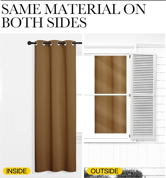 NICETOWN Sleek Blackout Curtains 54 inches Length - Image 6