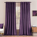 MIULEE Purple Velvet Curtains 90 inches by MIULEE