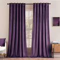 MIULEE Purple Velvet Curtains 96 inches by MIULEE