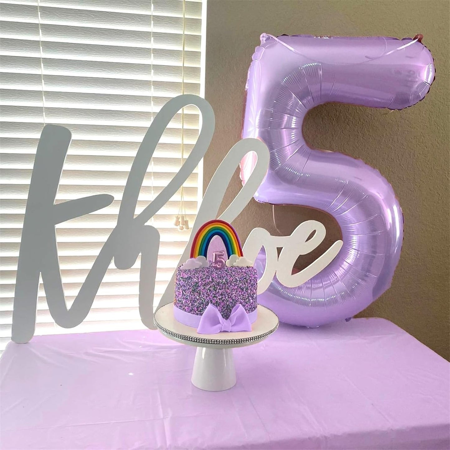50th Birthday Balloons Pastel Purple for Women, 40 Inch Giant Light Purple Mylar Foil Number 50 Helium Balloons Self Inflating, Lavender Globos Numero 5 & 0 for Anniversary Party Decorations Supplies