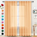 SpaceDresser Sheer Voile Window Treatment Rod Pocket Curtain Panels by SpaceDresser