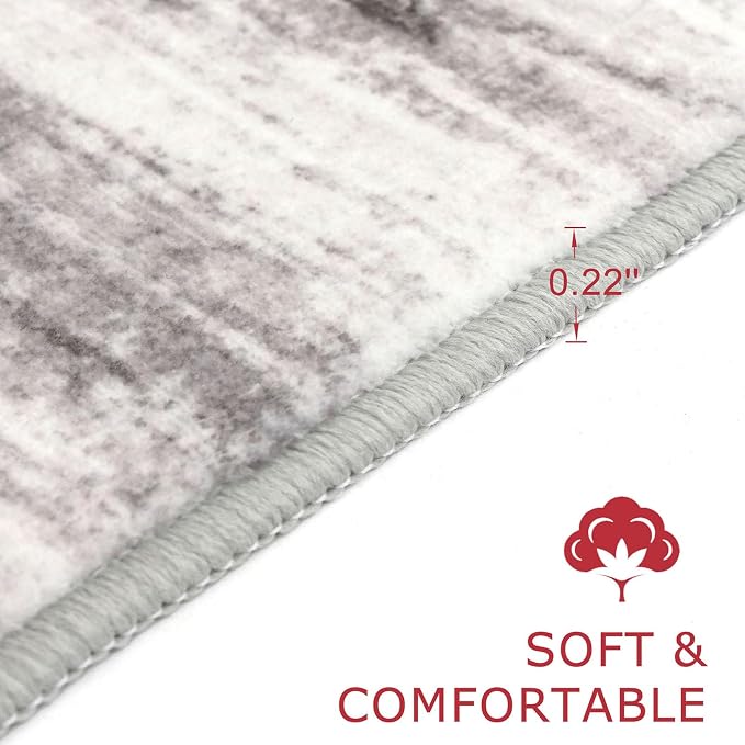 KOZYFLY Modern Abstract Kitchen Runner Rug, 2x6 Washable Rug Runner Non-Slip - Image 2
