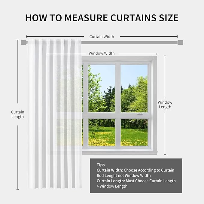 Joydeco Natural Linen Curtains 96 inch Length 2 Panels Set Burg 100% Blackout Patio Door Curtain Room Darkening Sliding Door Curtains Thermal Insulated Back tab Rod Pocket(105x96 inch, Black)