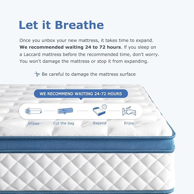 Queen Mattress,10 Inch Medium Firm Hybrid Queen size Bed Mattress, Memory Foam Mattresses in a Box for Pressure Relief, Individual Pocket Spring-Motion Isolation with Edge Support, CertiPUR-US