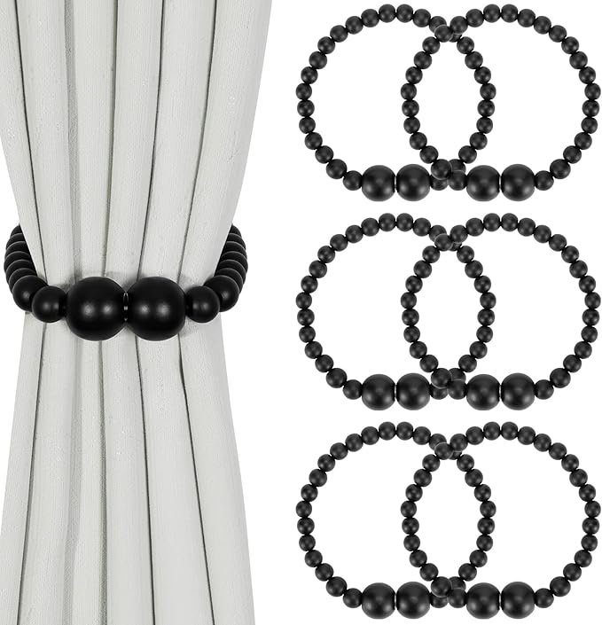 Magnetic Curtain Tiebacks, 6 Pack Curtain Holdbacks by KLOGTSINDDirect