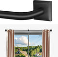 Black Curtain Rods for Windows 66-184 Inch Heavy Duty Wrap Around Blackout by RBYCOS