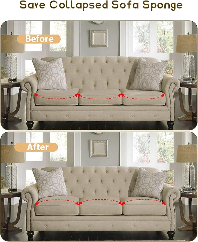 Couch Cushion Support, 20" x 20" Sofa Cushion Support for Sagging Seat, High Density Replacement Foam Insert for Sagging Couches, Loveseat, Furniture (Blue-3 pcs)