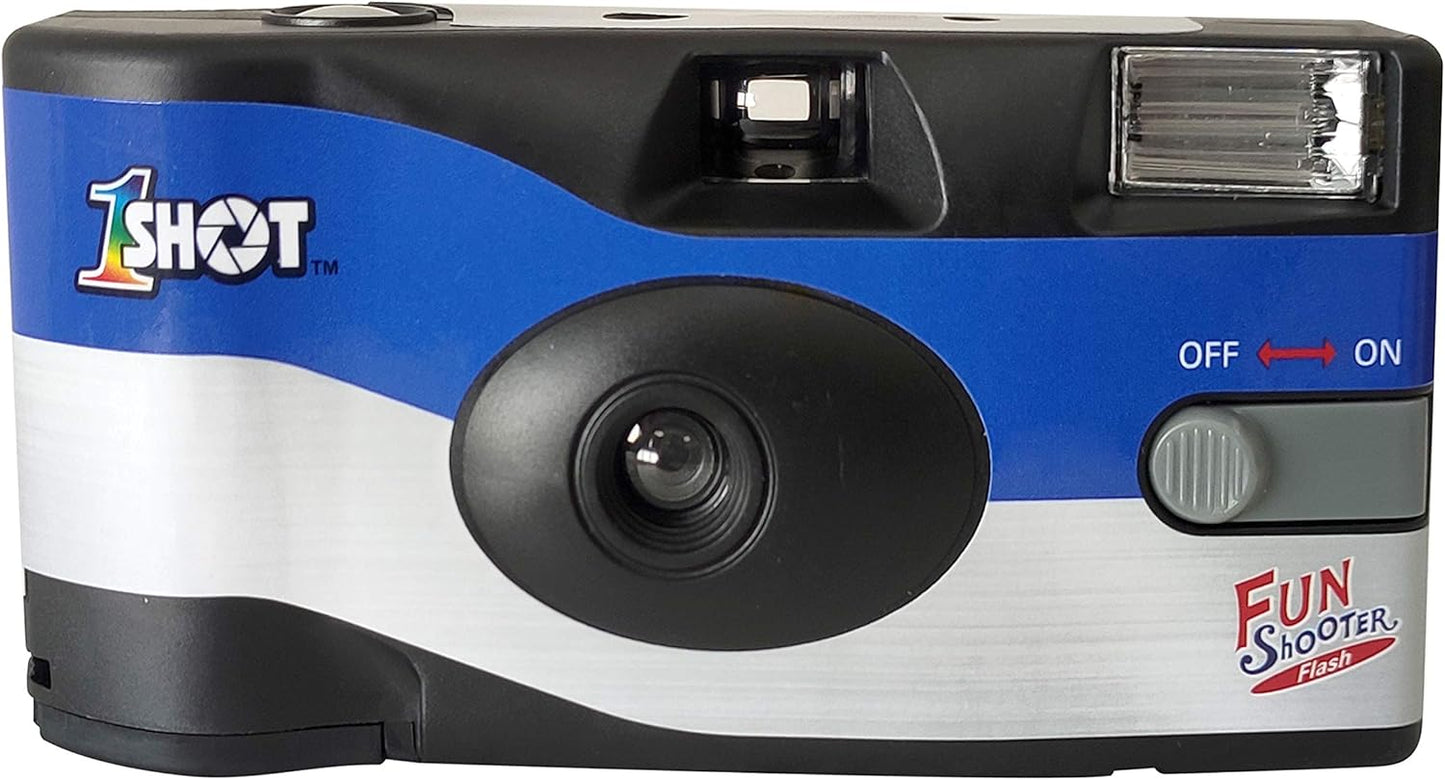 1 Shot Disposable Camera – 35mm One-Time-Use Camera – Single Use Camera with Flash – ASA/ISO 400 Color Film – 27 Exposures – Film Camera Disposable for Party, Wedding, Travel – 2-Pack