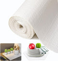 Beautysaid Shelf and Drawer Liner for Kitchen Cabinet, Non Adhesive Non Slip Shelf Paper Waterproof Washable Thickened for Dresser Pantry Shelve Bathroom Protector Liner(White,18 in x 30 FT)