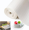 Beautysaid Shelf and Drawer Liner for Kitchen Cabinet, Non Adhesive Non Slip Shelf Paper Waterproof Washable Thickened for Dresser Pantry Shelve Bathroom Protector Liner(White,18 in x 10 FT)