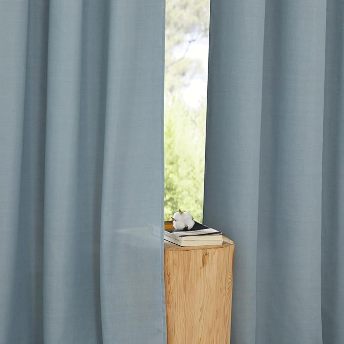 NICETOWN Rustic Linen 144 inch Long Curtains - Image 3