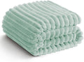 HIMEET Sage Green Ribbed Twin Blanket by Unknown