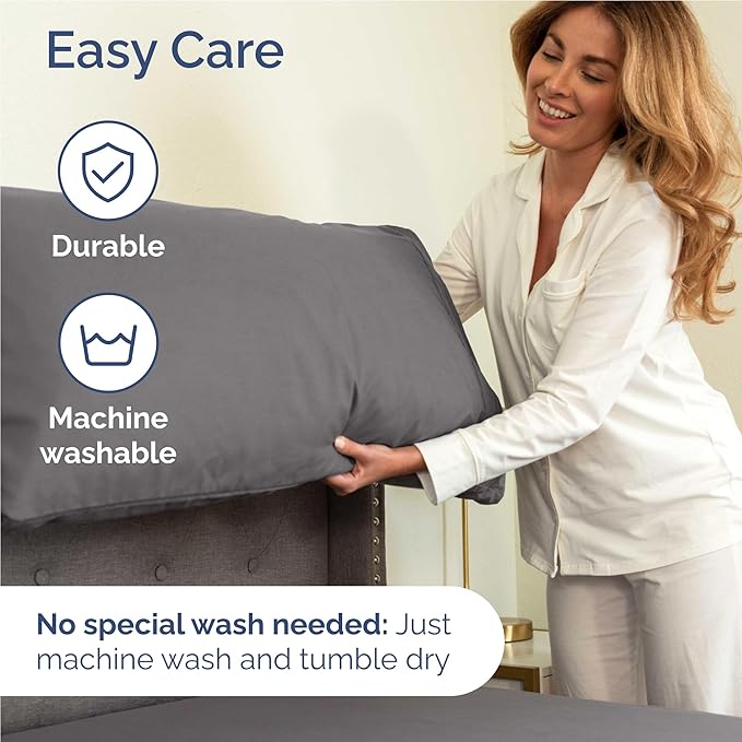 Twin XL Size 3 Piece Sheet Set - Comfy Breathable & Cooling Bed Sheets Set - Hotel Luxury Bedding for Women, Men, Kids, Teens, Boys & Girls - Deep Pockets, Soft, Wrinkle Free - Oeko-Tex - Dark Grey