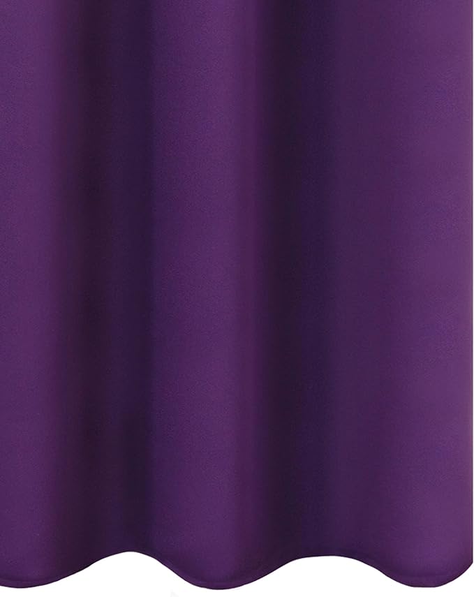 LEMOMO Blackout Curtains 42 x 84 Inch/Purple Curtains Set of 2 Panels/Room - Image 9