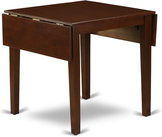 East West Furniture NDBO5-MAH-W 5 Piece Dining Room Furniture Set Includes a Rectangle Dining Table with Dropleaf and 4 Wood Seat Chairs, 30x48 Inch, Mahogany