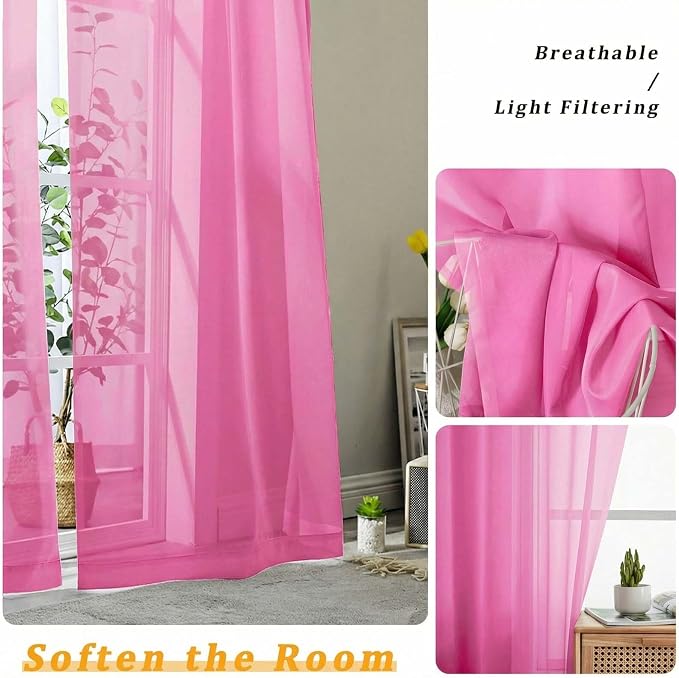 Gwine Sheer Curtains 63 Inch Length - Image 5