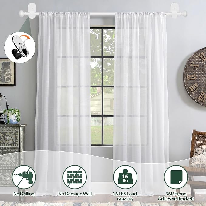 KAMANINA Curtain Rods No Drilling - Image 6
