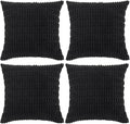 Fancy Homi 4 Packs Boho Black Decorative Throw Pillow Covers 14x14 Inch by Fancy+Homi