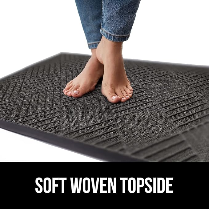 GORILLA GRIP 100% Waterproof All-Season WeatherMAX Doormat, US Designed Natural - Image 8