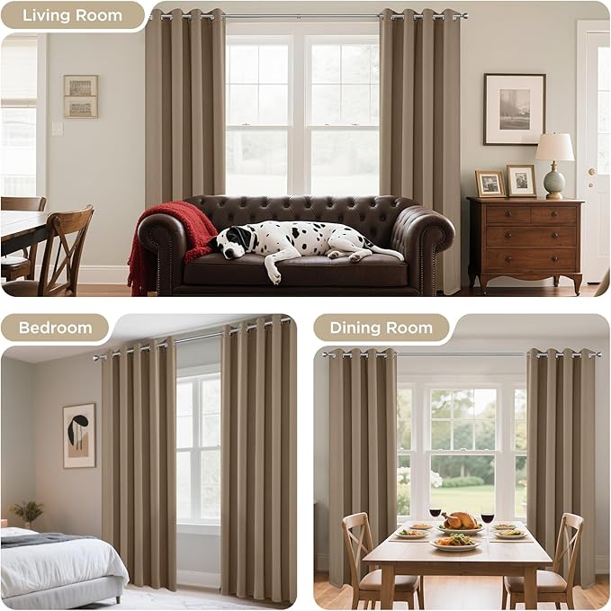Joydeco Blackout Curtains 90 Inch Length 2 Panels Set, Thermal Insulated Long - Image 6