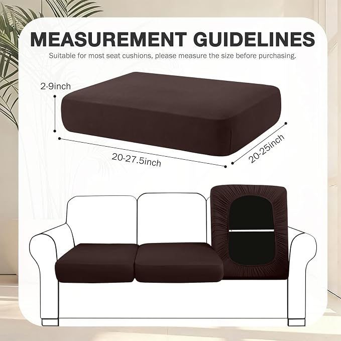 hyha 8Pcs Patio Cushion Covers, Stretch Outdoor Couch Cushion Covers Replacement - Image 2