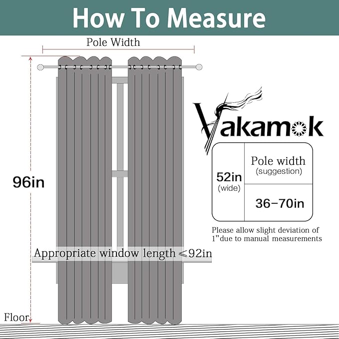 Yakamok Blackout Curtains for Bedroom 2 Panels Set 72 Inch Length Thermal - Image 7