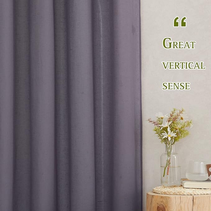 NICETOWN Flax Linen Sheer Curtains - Image 5